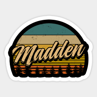 Madden Classic Name Vintage Styles Christmas 70s 80s 90s Sticker